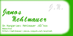 janos mehlmauer business card